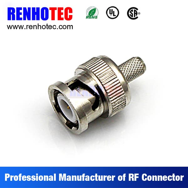 BNC Connector Crimp Male for LMR195 RG58 RG142 Coaxial Cable